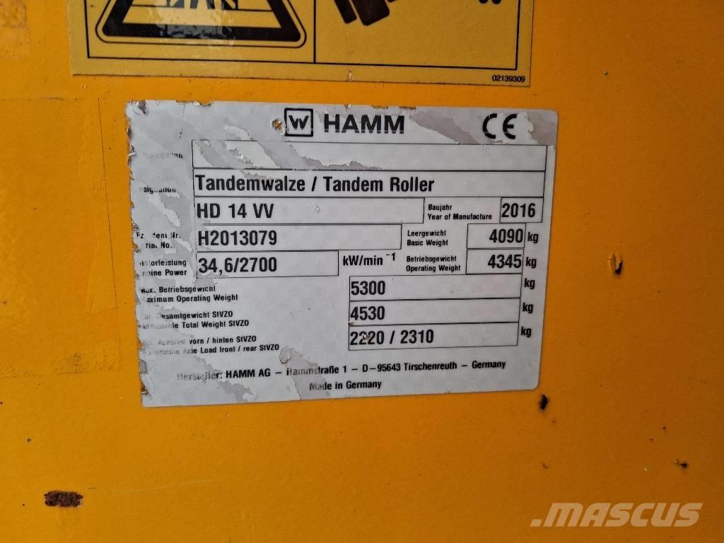 Hamm HD 14 VV 雙輪滾壓機