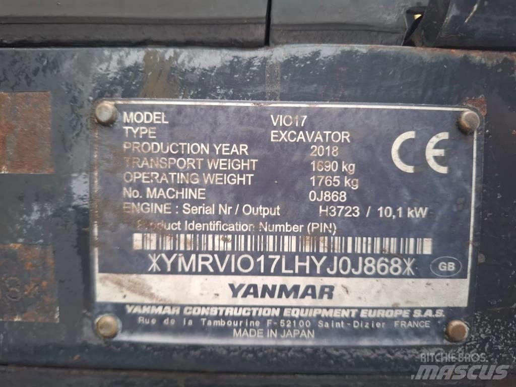 Yanmar Vio 17 小型挖土機/掘鑿機<7t(小型挖掘機)