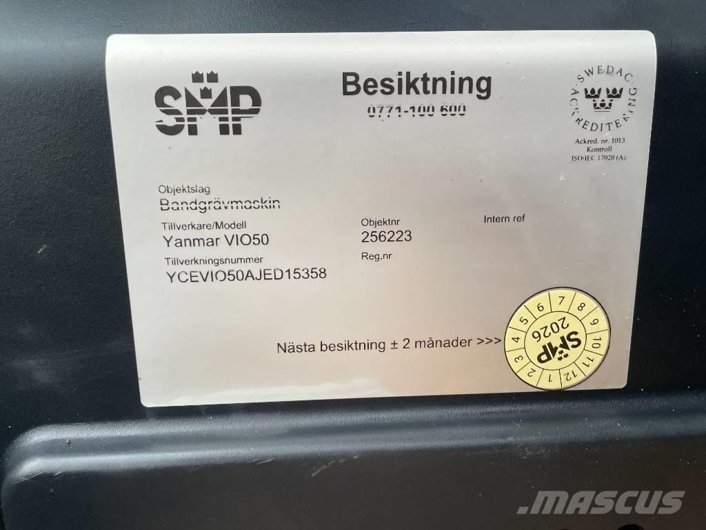 Yanmar Vio 50 小型挖土機/掘鑿機<7t(小型挖掘機)