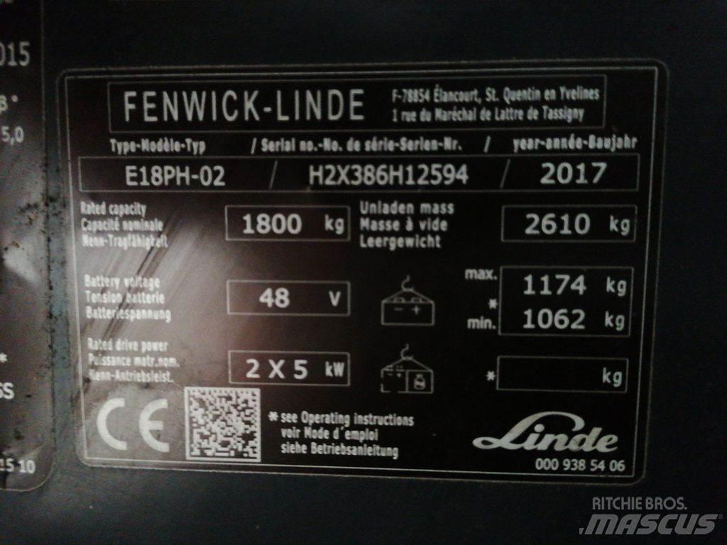 Linde E18PH 電動堆高機