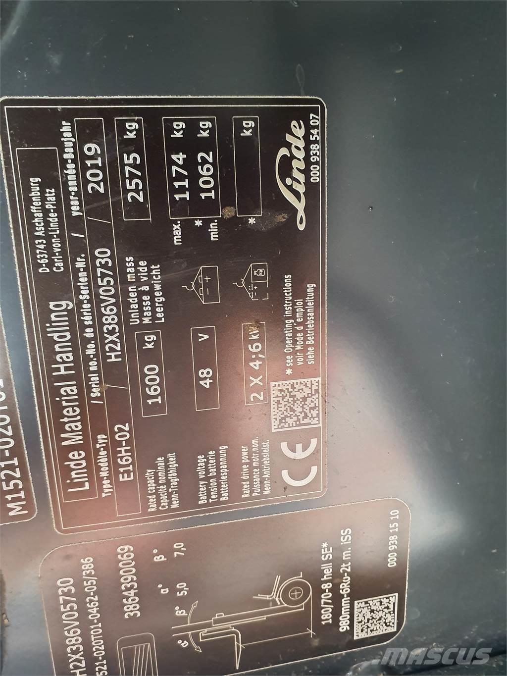 Linde E16 電動堆高機