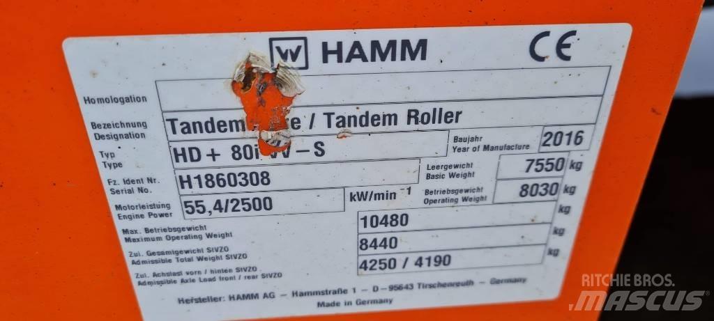 Hamm HD+ 80 i VV-S 雙輪滾壓機