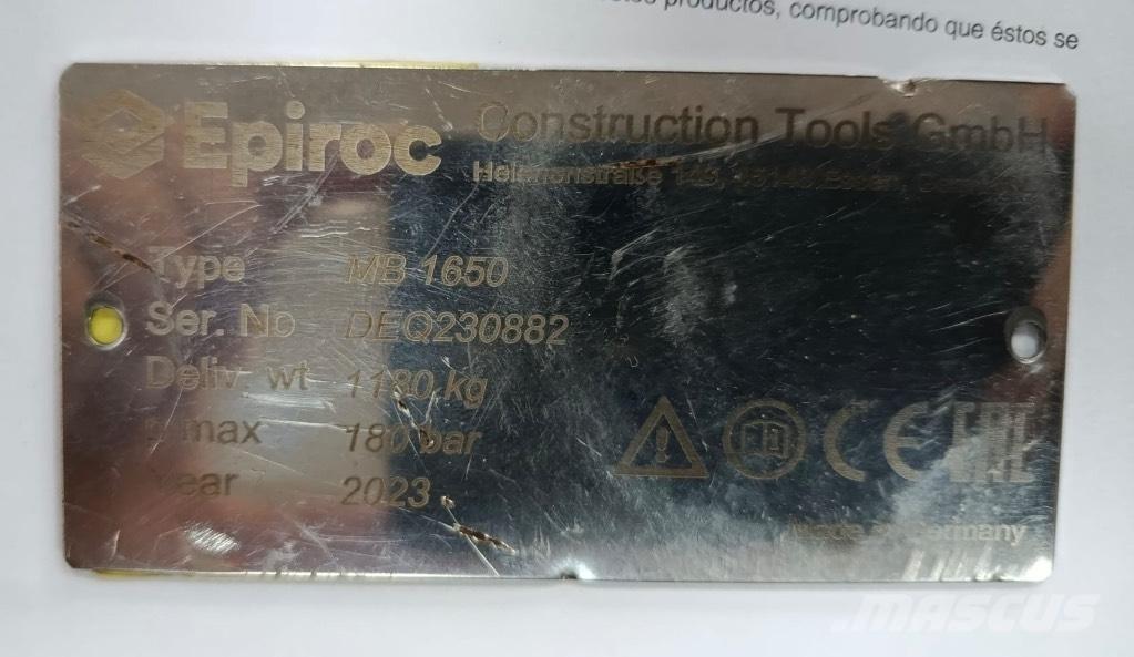 Epiroc MB1650 鐵鎚/碎石機