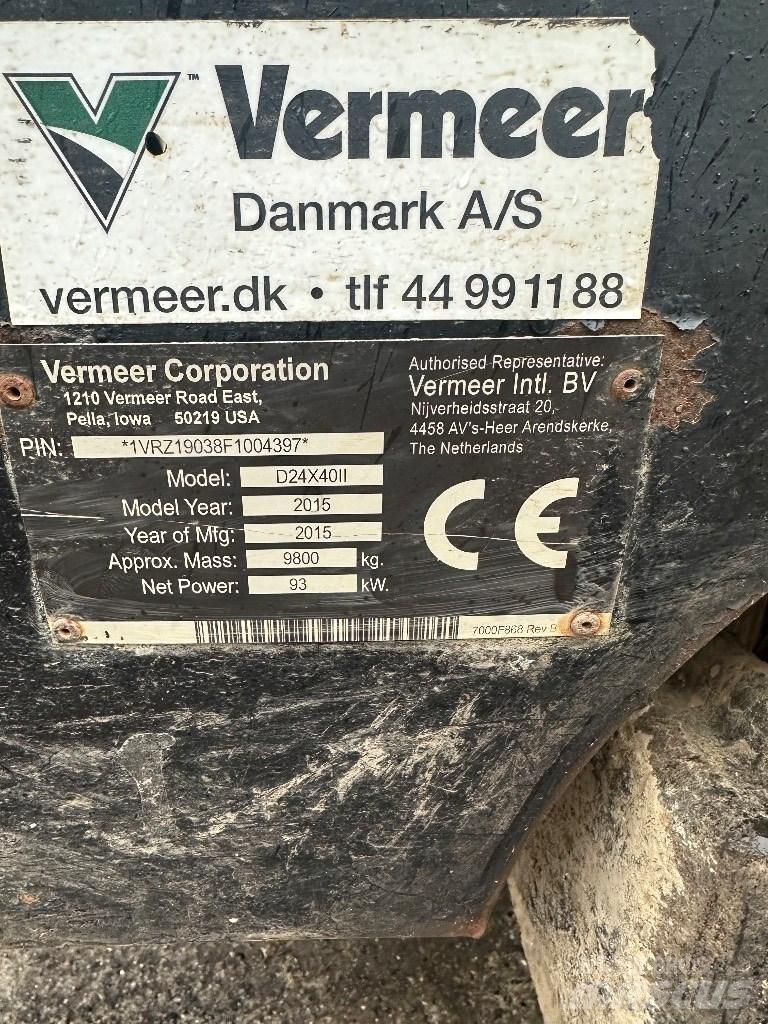 Vermeer D24x40II 水平/臥式定向鑽機設備