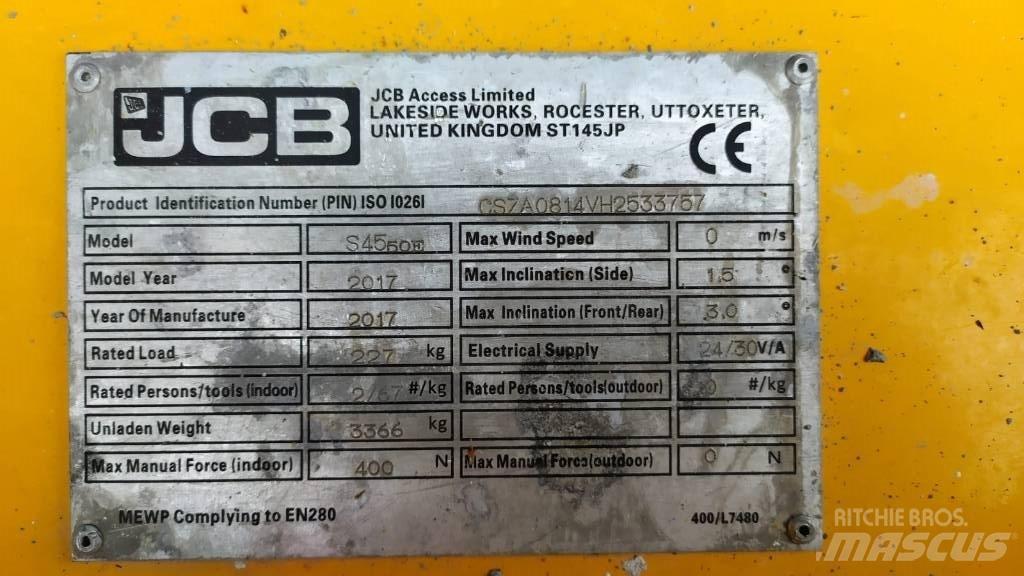 JCB S4550E 剪式升降機