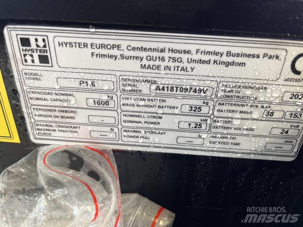 Hyster P 1.6 低架升降機
