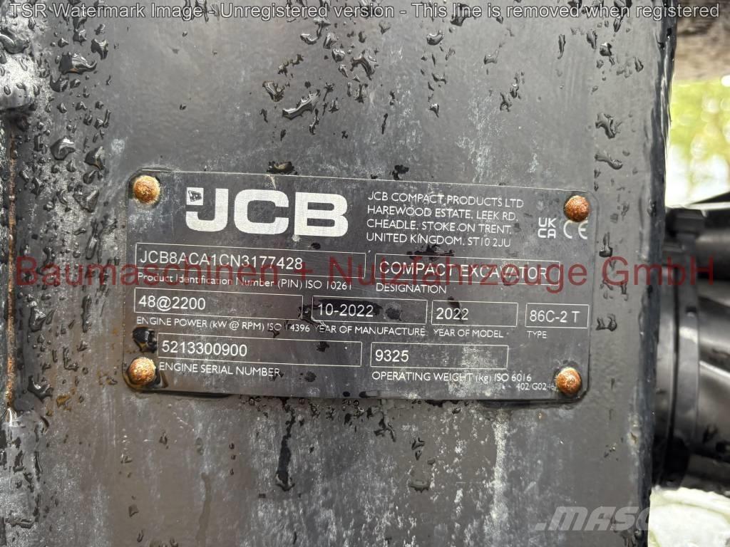 JCB 86C-2 TAB -Demo- 中型挖土機/掘鑿機/挖掘機 7t-12t