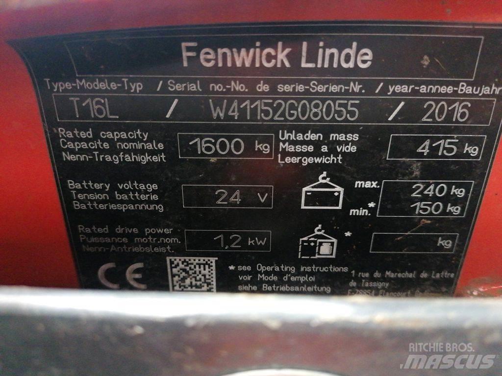 Linde T16L 手拉式油壓拖板車
