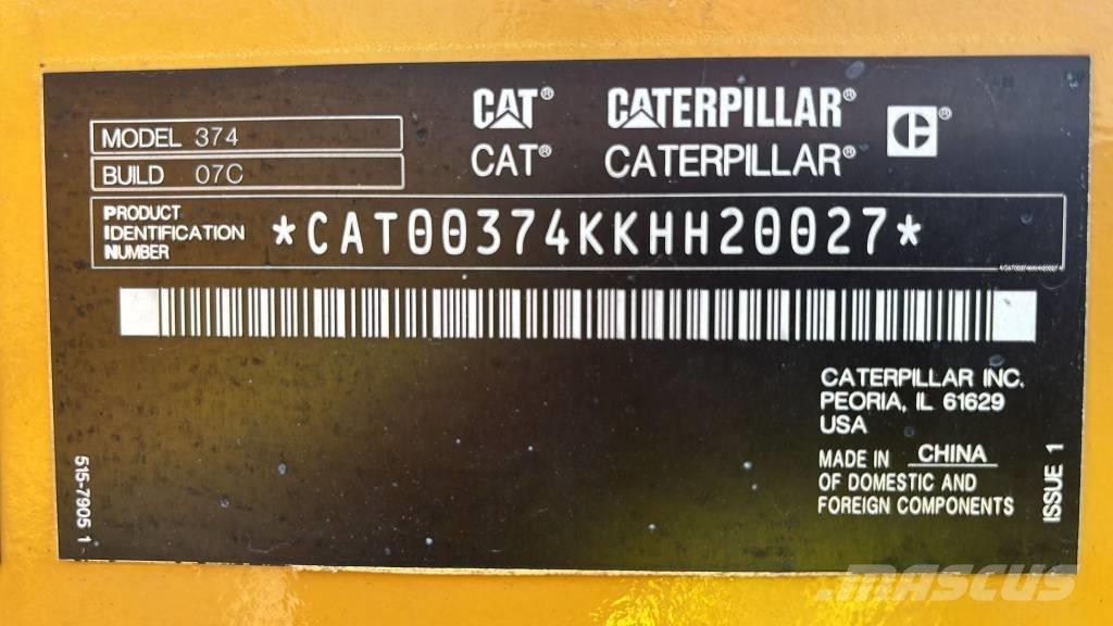 CAT 374 履帶式 挖土機/掘鑿機/挖掘機