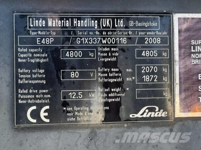Linde E48P 電動堆高機