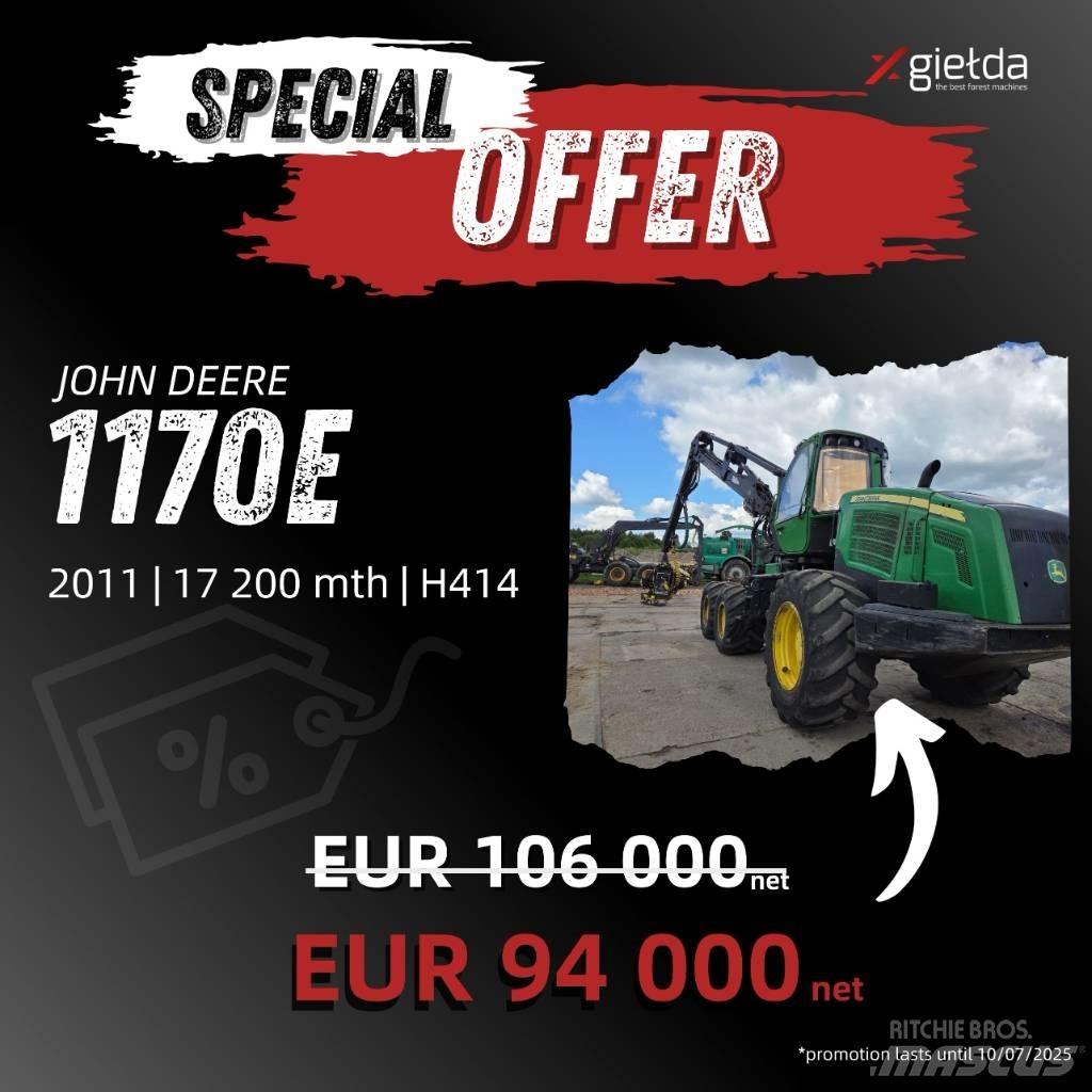 John Deere 1170 E 收穫機