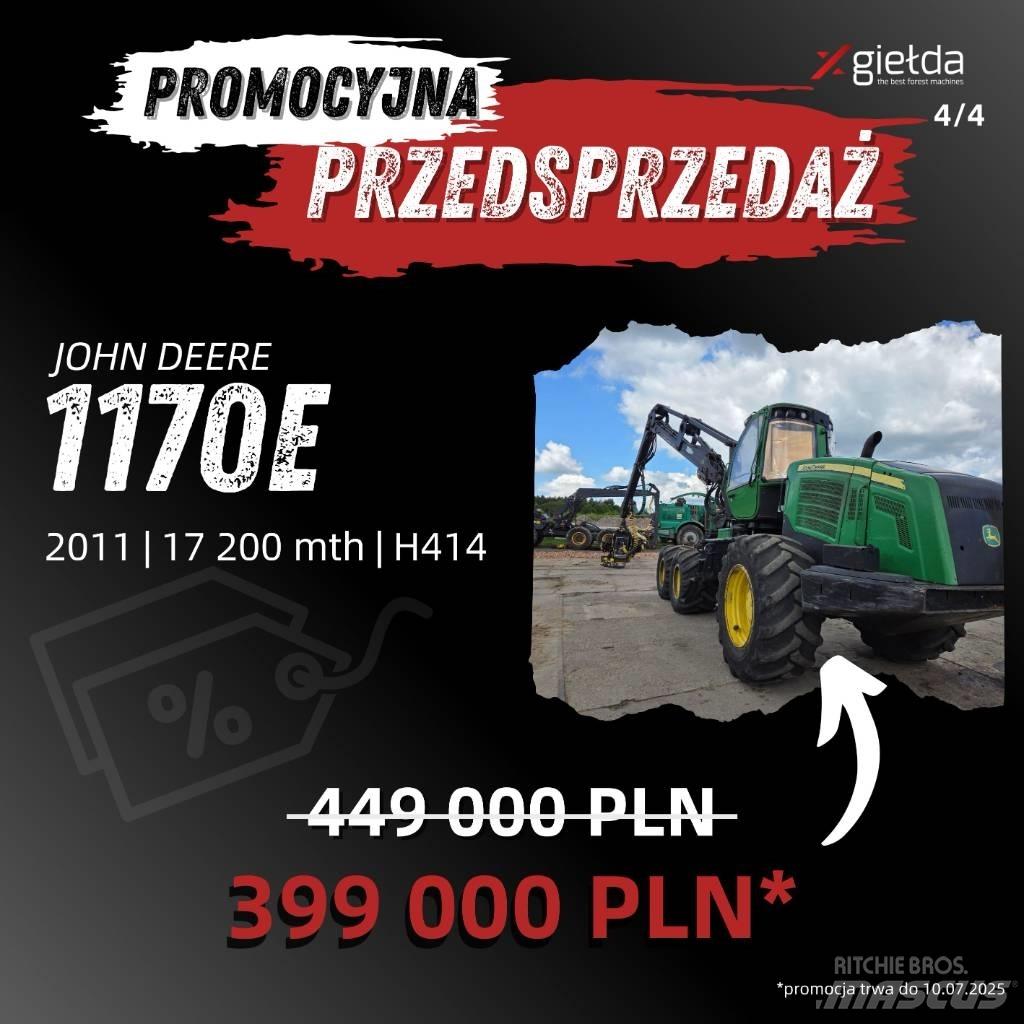 John Deere 1170 E 收穫機