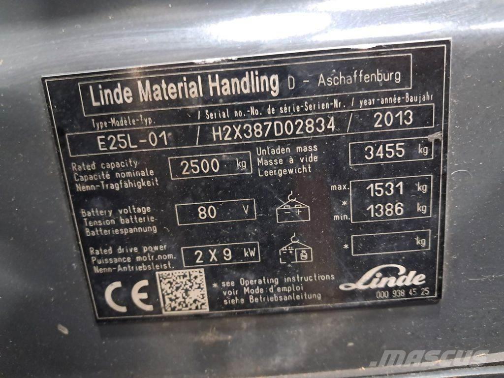 Linde E25L-01 電動堆高機