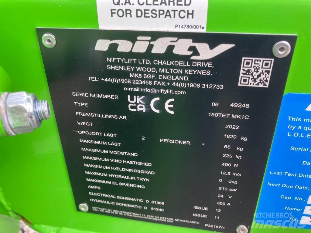 Niftylift 150TET 拖車裝載高空作業平台