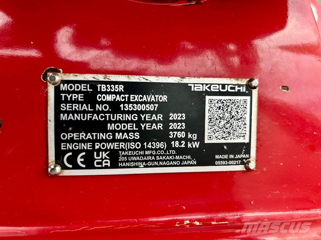 Takeuchi TB 335R V3 小型挖土機/掘鑿機<7t(小型挖掘機)
