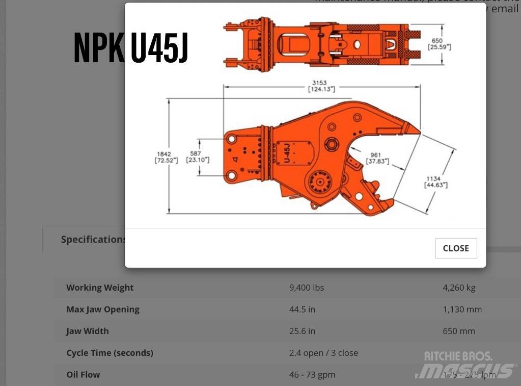 NPK U 45 JR 其他組件