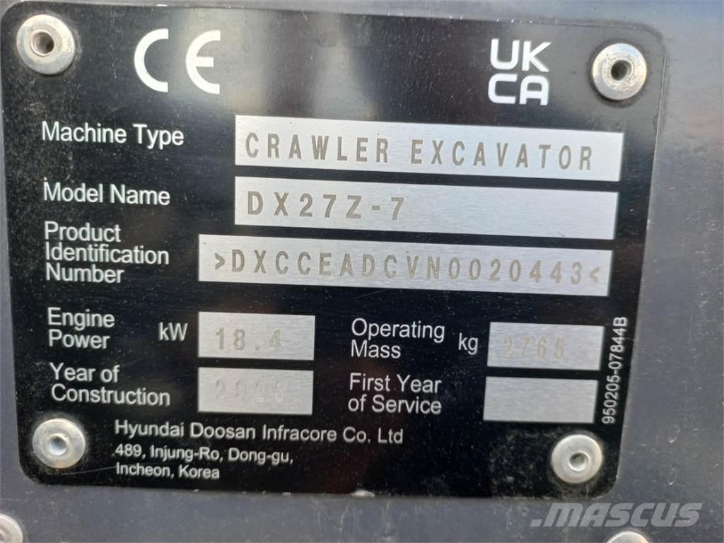 Develon DX27Z-7 其他農業機械