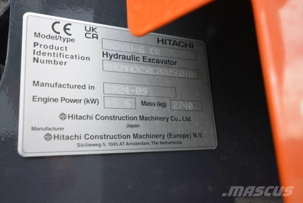 Hitachi ZX 26 U-6 小型挖土機/掘鑿機<7t(小型挖掘機)