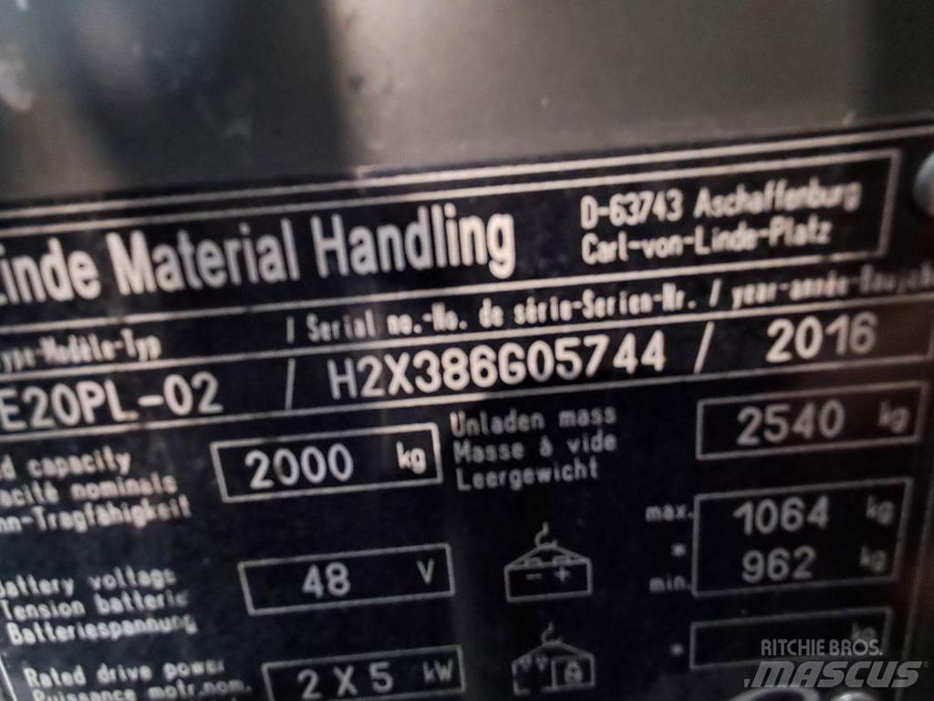 Linde E20PL-02 電動堆高機