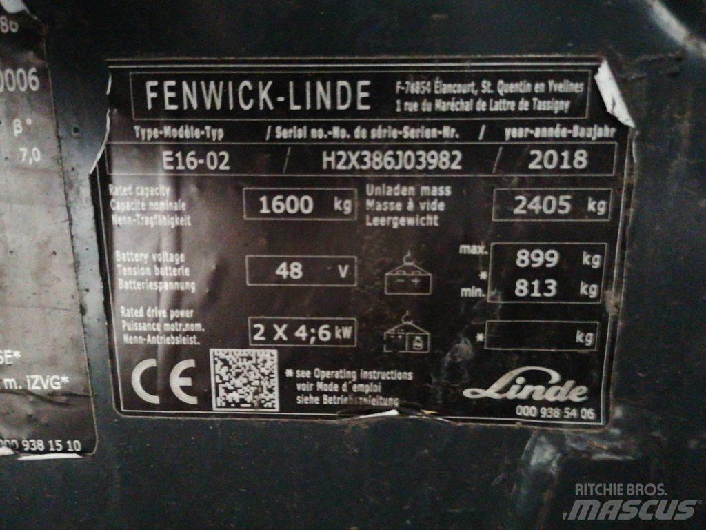 Linde E16-02 電動堆高機