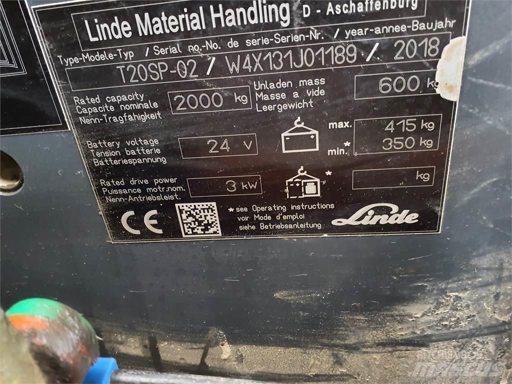 Linde T20SP kurz 低架升降機