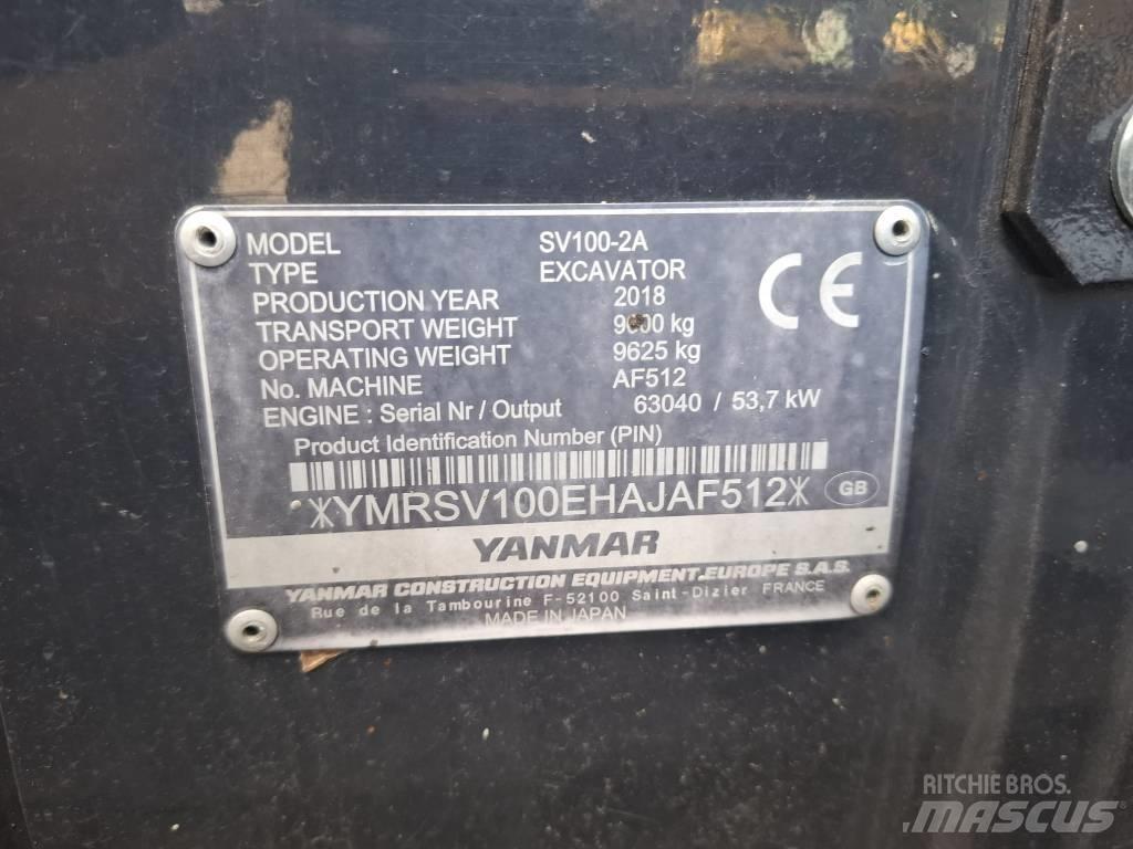 Yanmar SV 100-2A 中型挖土機/掘鑿機/挖掘機 7t-12t