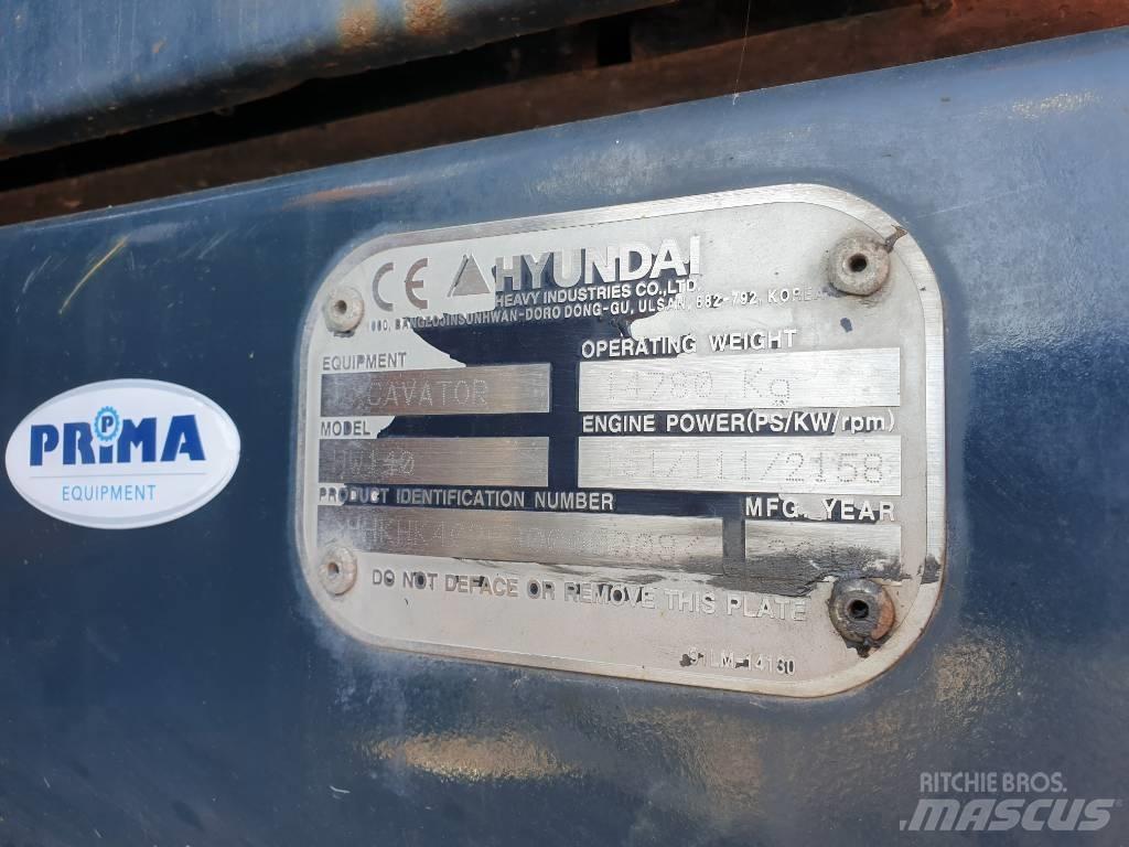 Hyundai HW140 旋轉式挖土機/掘鑿機/挖掘機