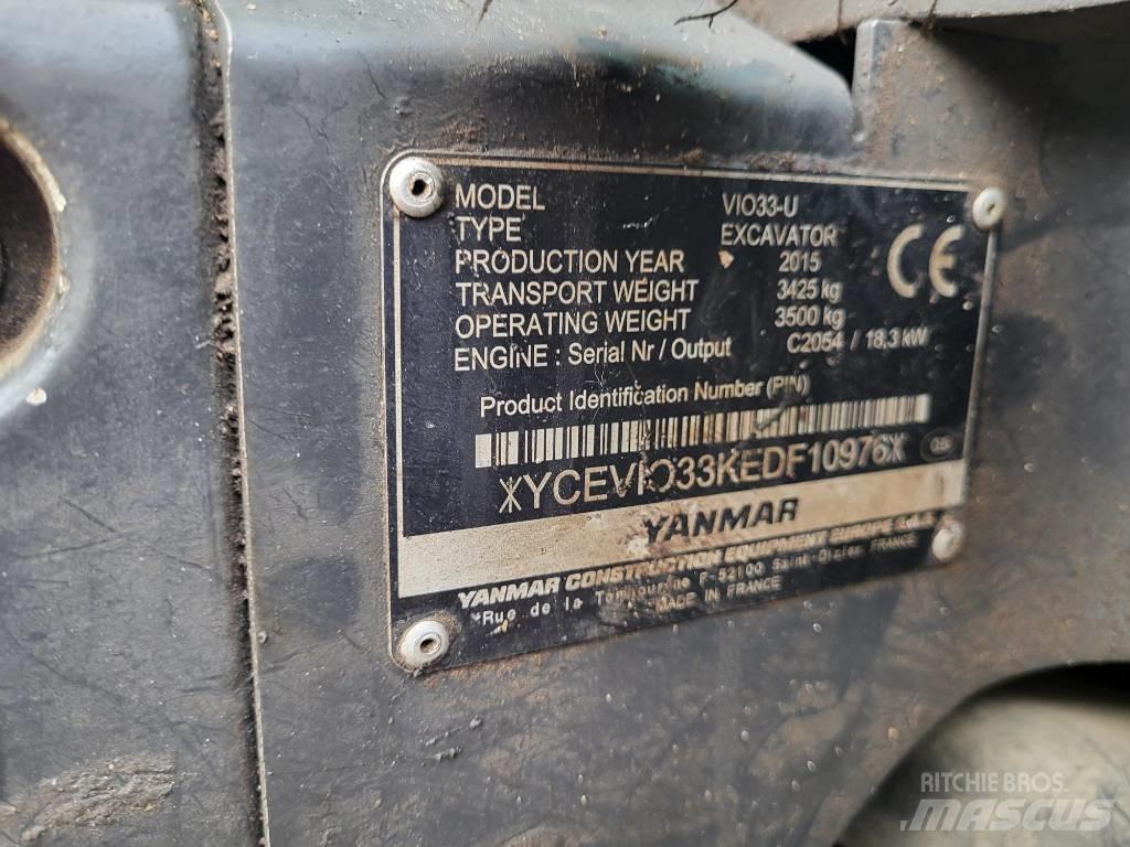 Yanmar Vio 33 U 小型挖土機/掘鑿機<7t(小型挖掘機)