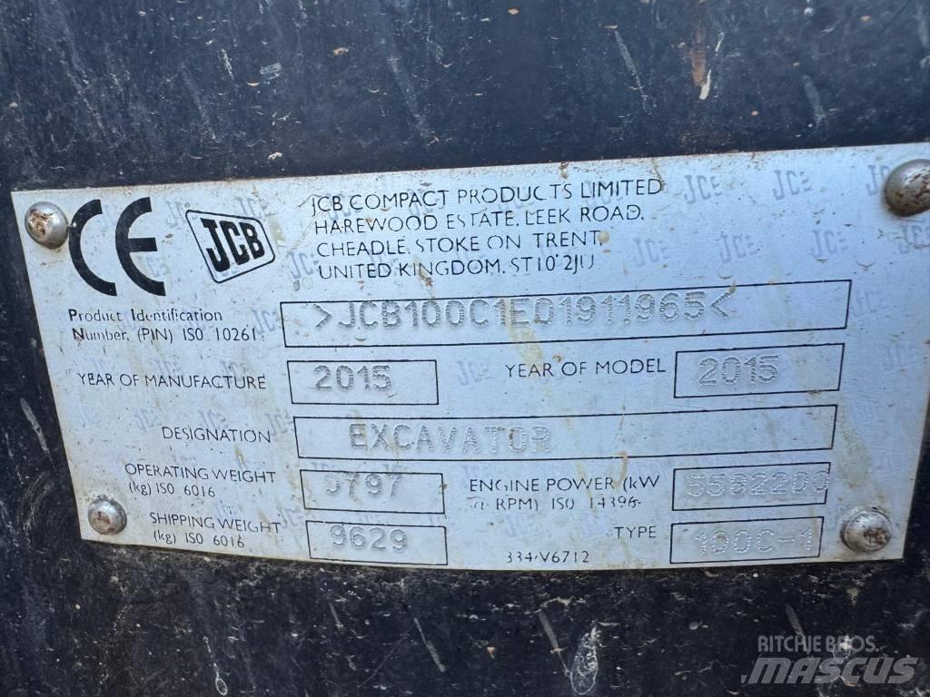 JCB 100 C-1 中型挖土機/掘鑿機/挖掘機 7t-12t
