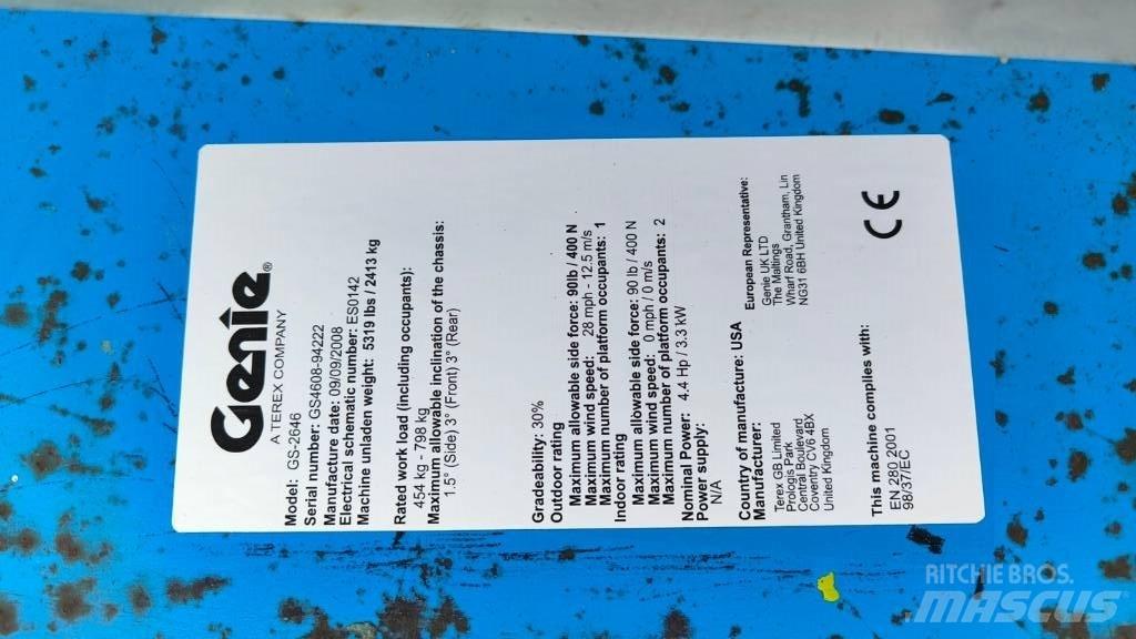 Genie GS 2646 剪式升降機