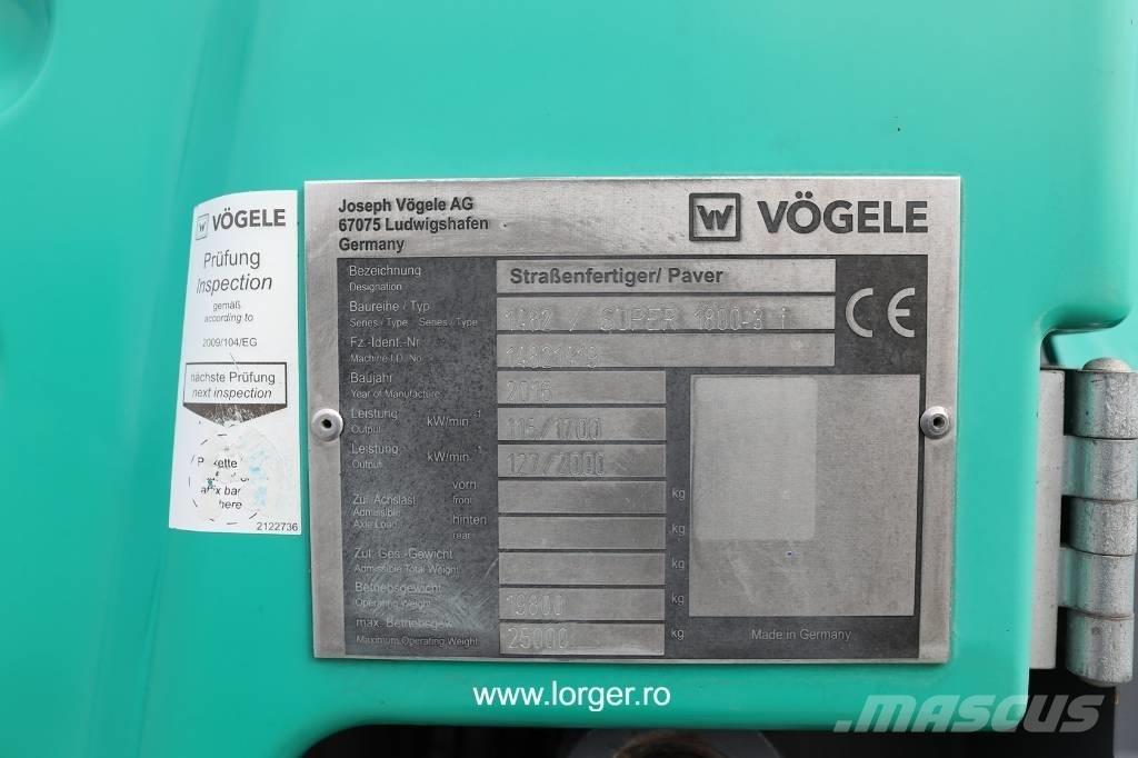 Vögele Super 1800 - 3i 瀝青攤舖機/鋪路機