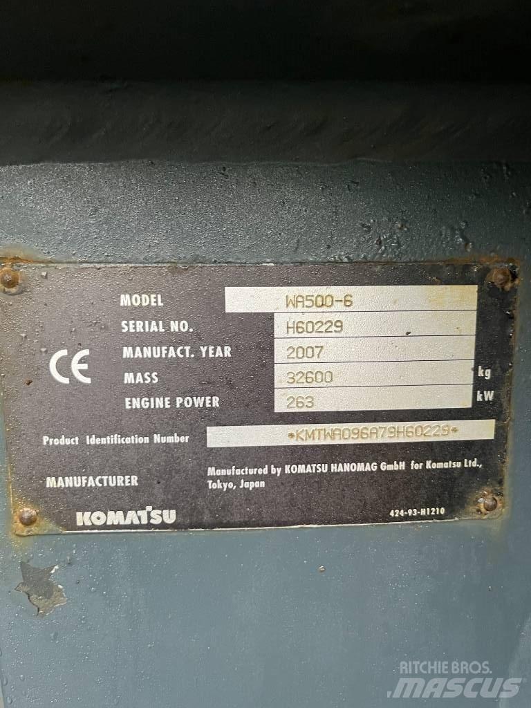 Komatsu WA 500-6 輪胎式裝載機