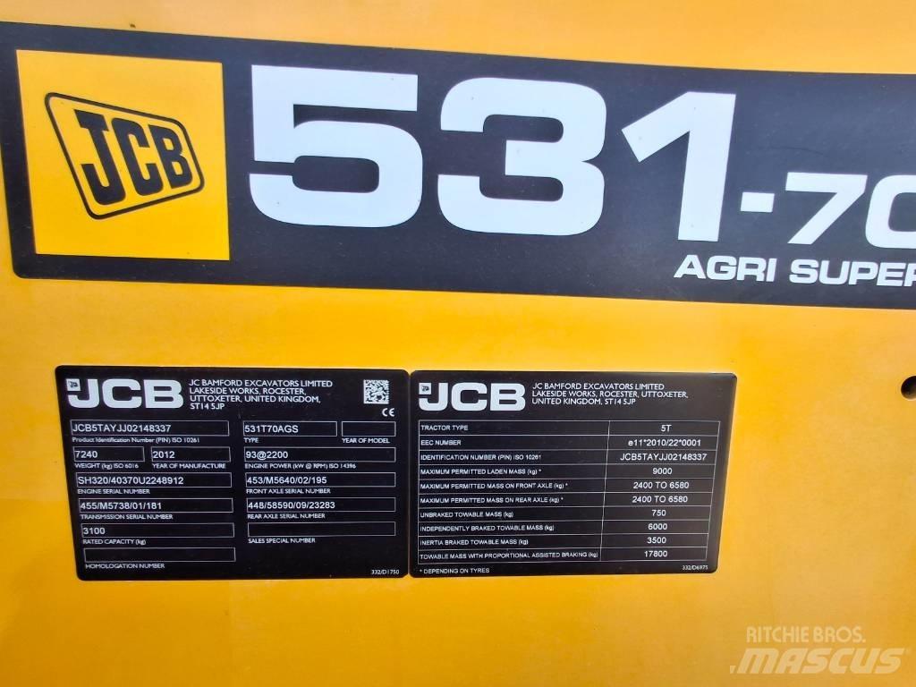 JCB 531-70 農業用伸縮臂裝載機
