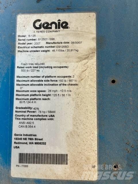 Genie S 125 伸縮臂高空作業車