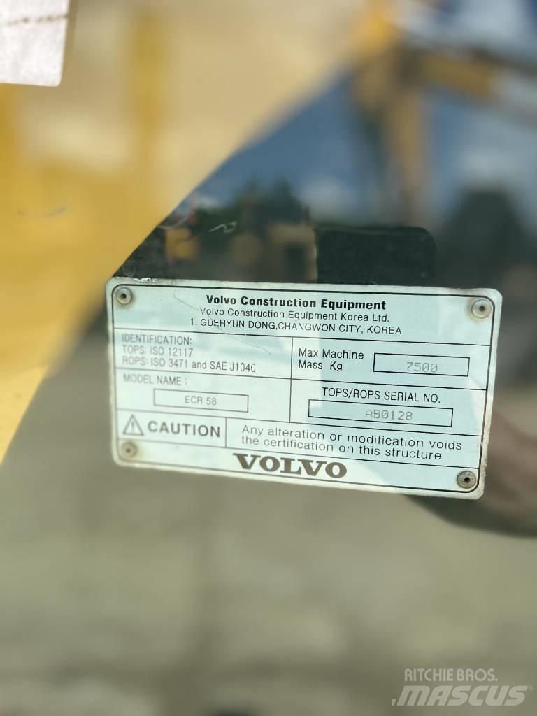 Volvo ECR 58 PLUS 中型挖土機/掘鑿機/挖掘機 7t-12t