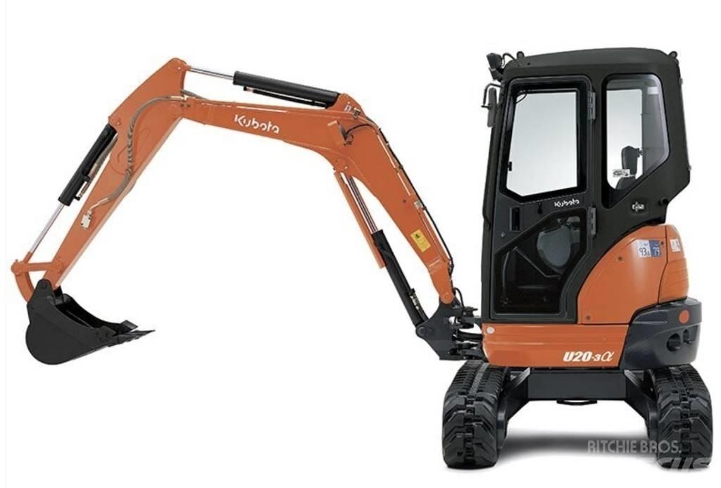 Kubota U 20-3 小型挖土機/掘鑿機<7t(小型挖掘機)