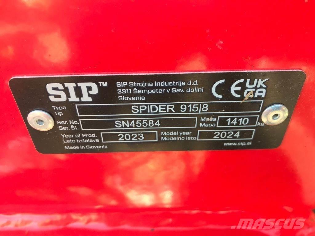 SIP SPIDER 915 / 8 耙與翻草機