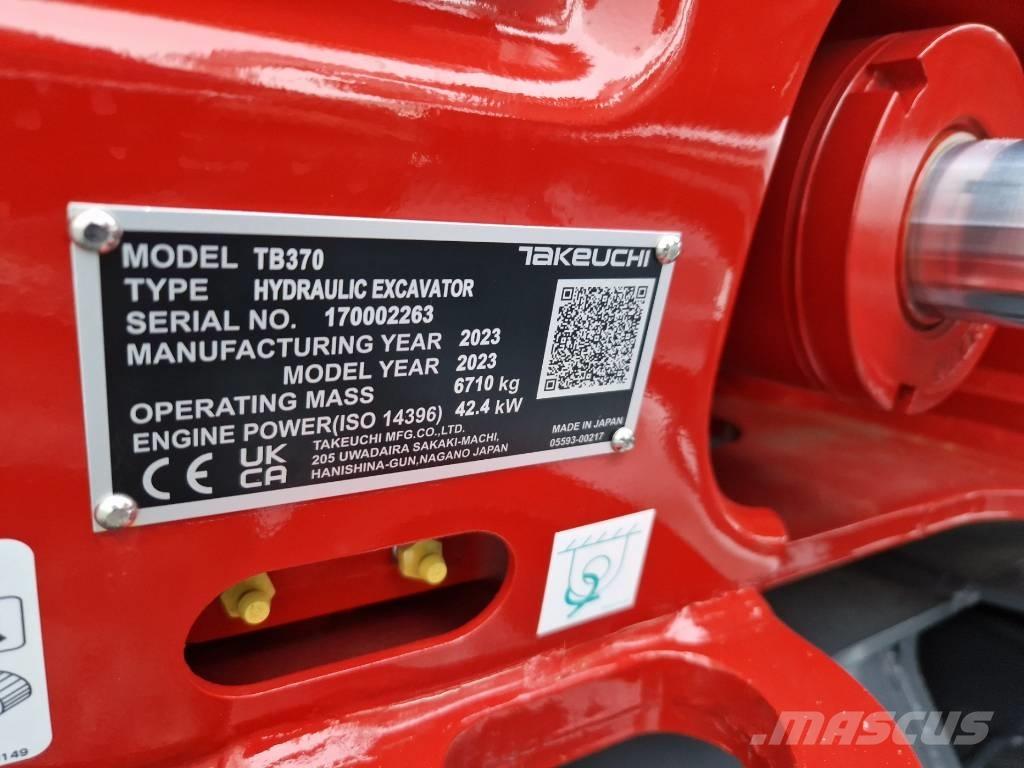 Takeuchi TB370 小型挖土機/掘鑿機<7t(小型挖掘機)