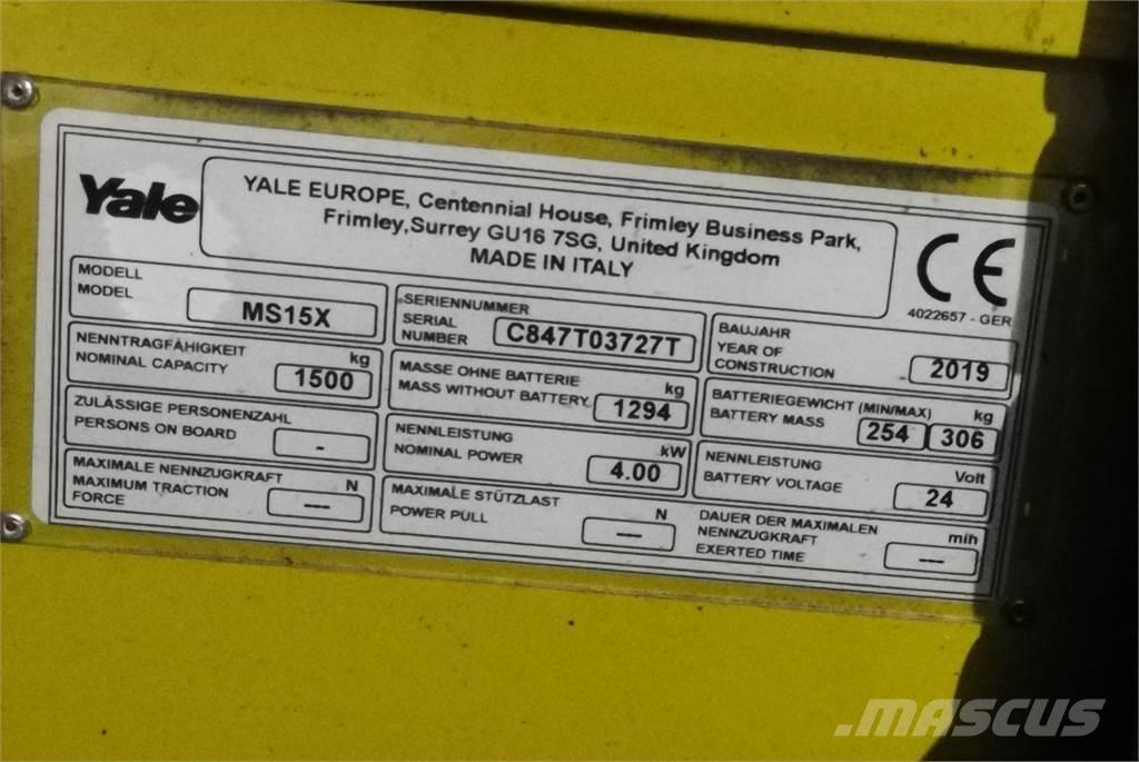 Yale MS15XSL 行走控制式堆積機