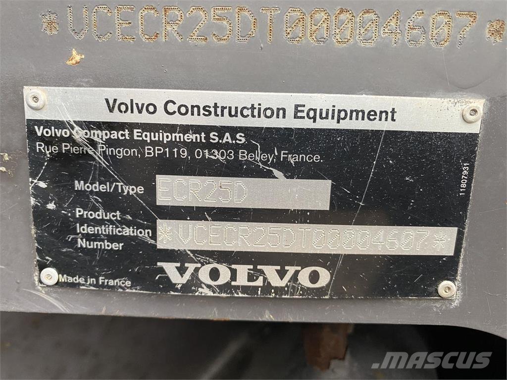 Volvo ECR25 旋轉式挖土機/掘鑿機/挖掘機