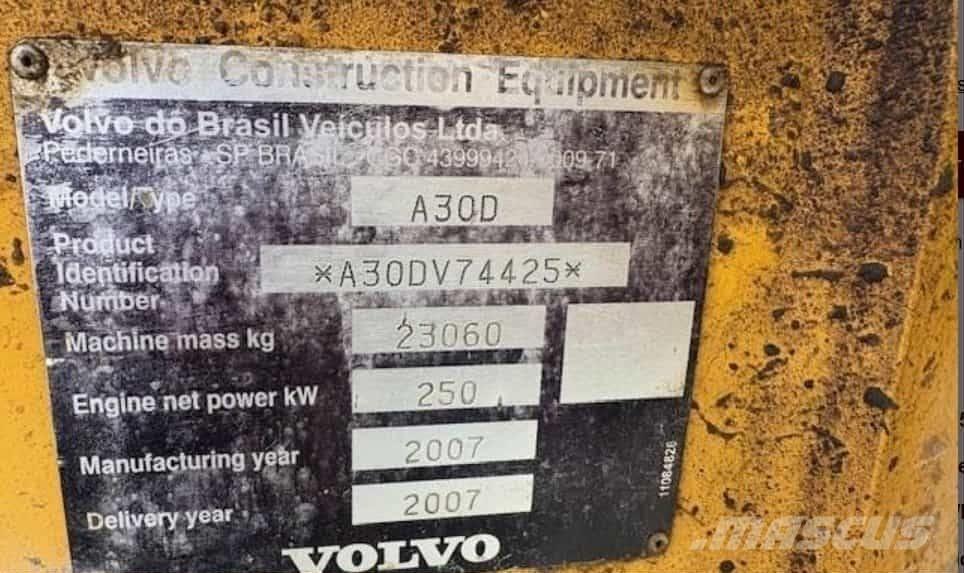 Volvo A 30 D 鉸接式起吊車