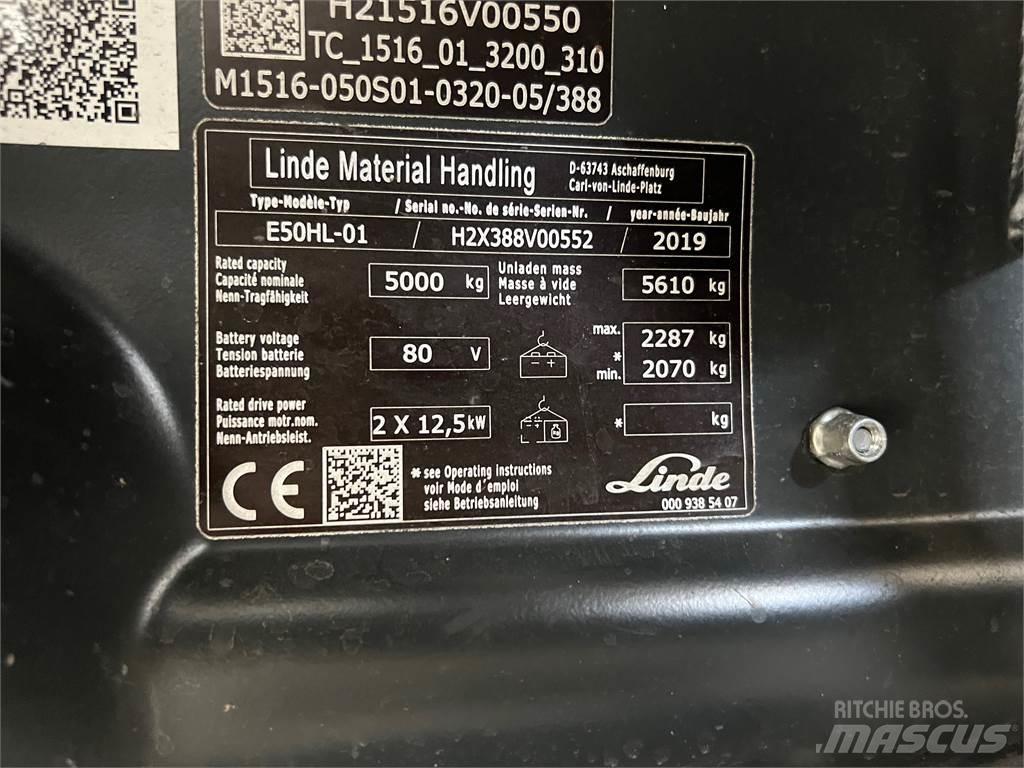 Linde E50HL-01 電動堆高機