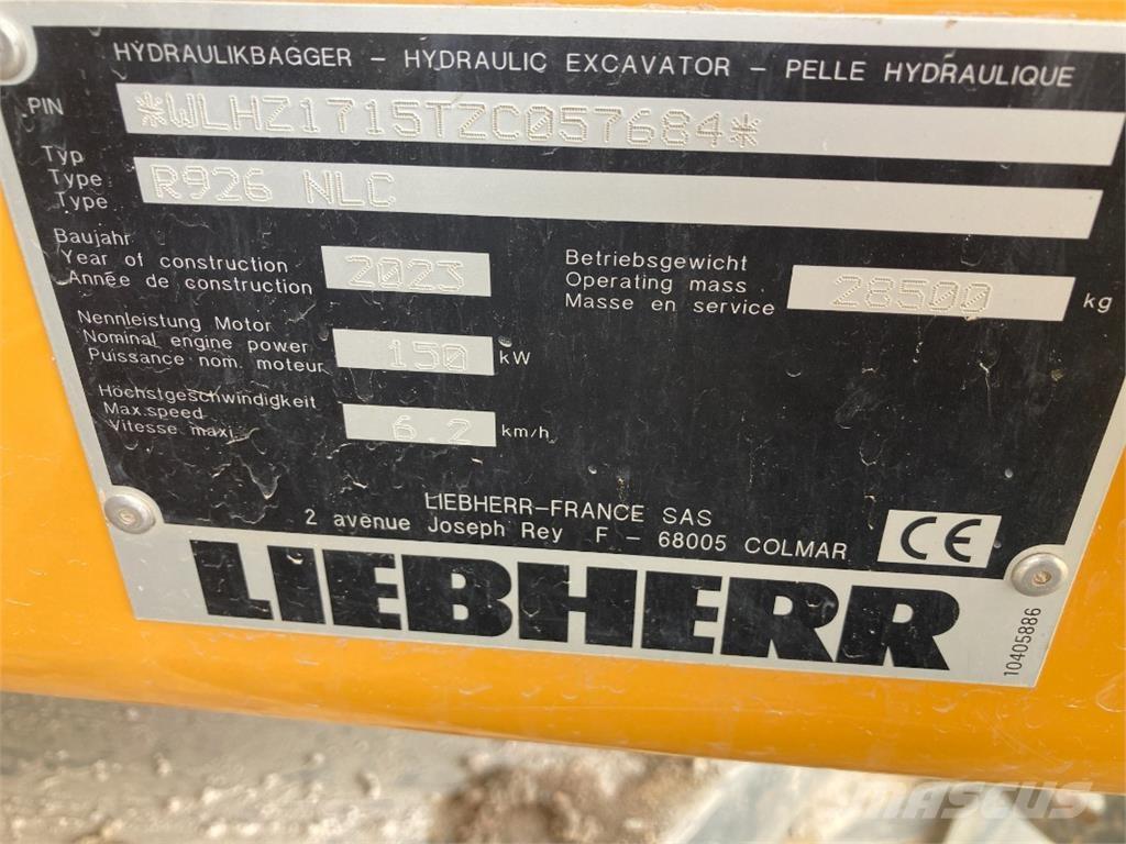 Liebherr R926 履帶式 挖土機/掘鑿機/挖掘機