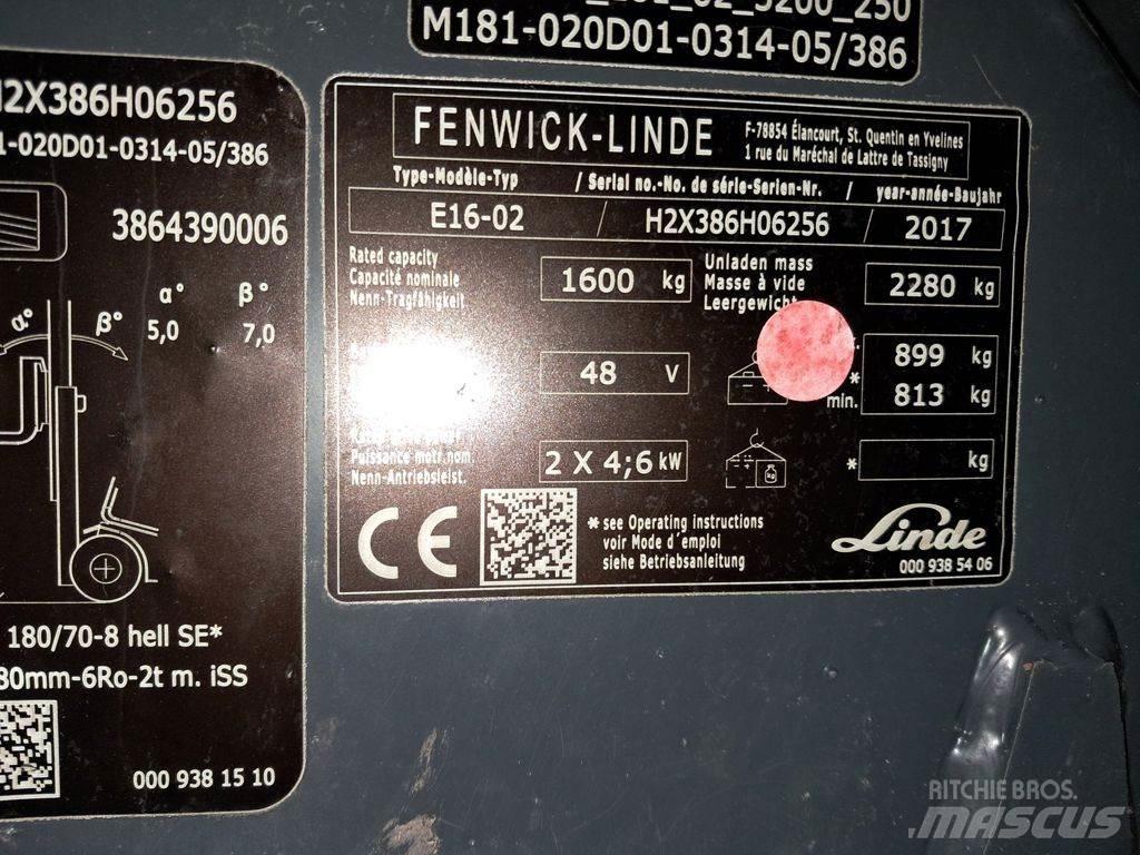 Linde E16-02 電動堆高機