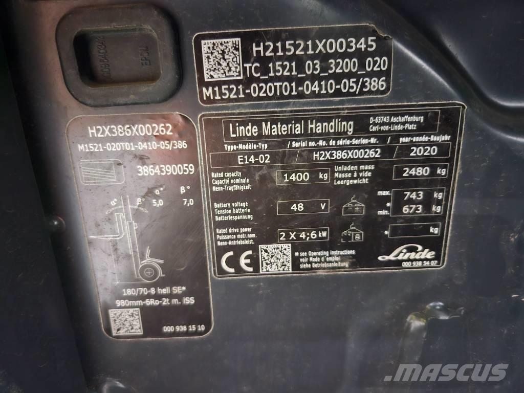 Linde E14 電動堆高機