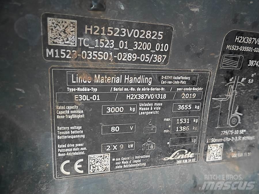 Linde E30L-01 電動堆高機