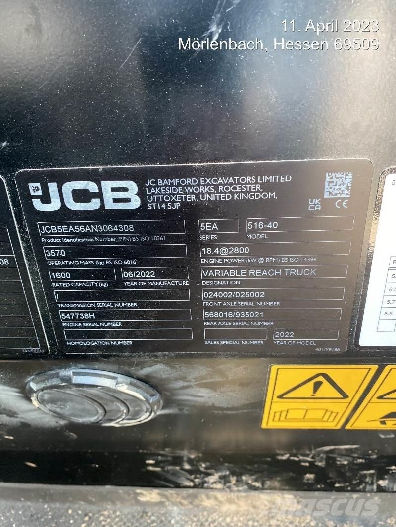 JCB 516-40 伸縮臂操作車