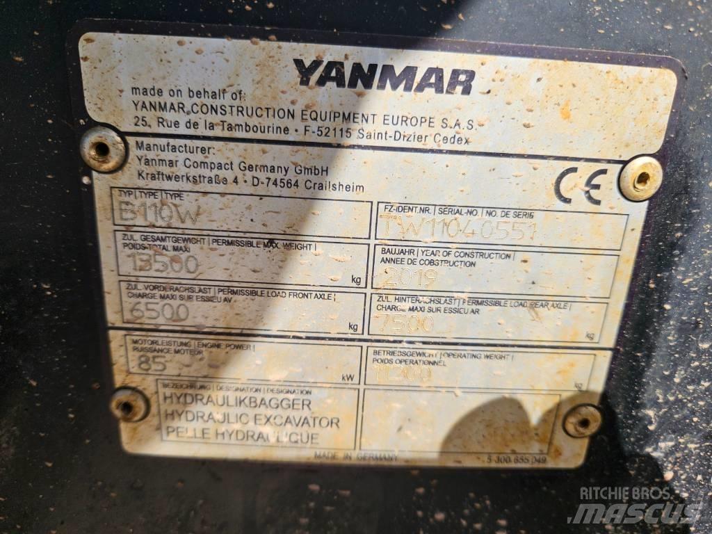 Yanmar B 110 W 反鏟裝載機