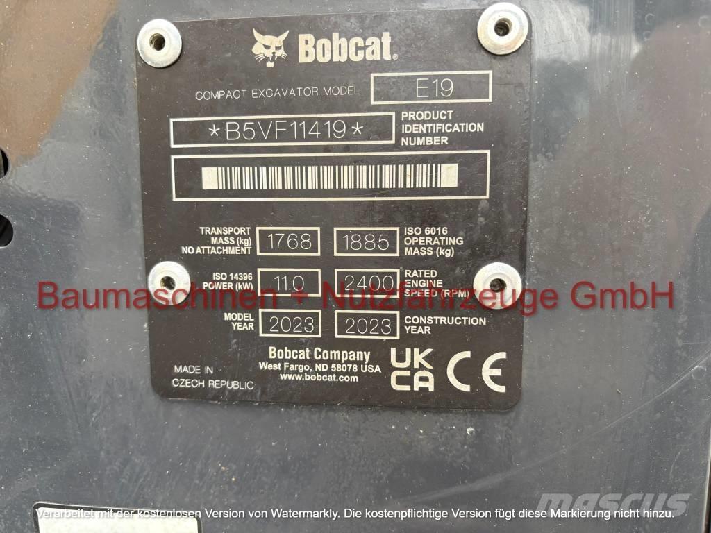 Bobcat E 19 小型挖土機/掘鑿機<7t(小型挖掘機)
