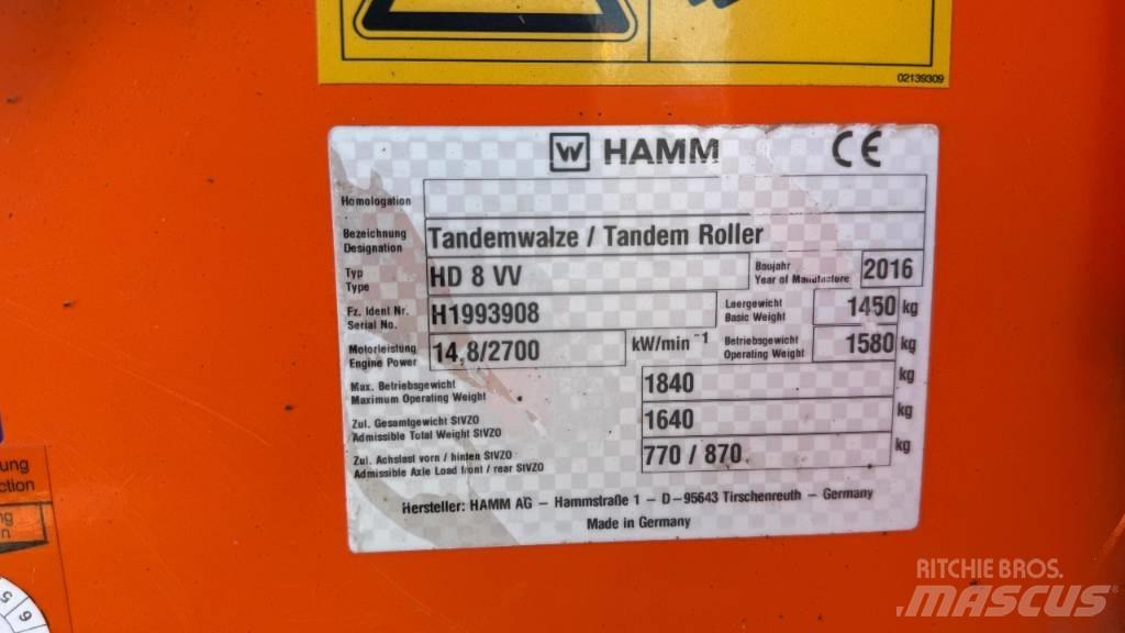 Hamm HD 8 VV 雙輪滾壓機